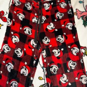Disney Mickey Mouse Red and Black Pajama Bottoms
